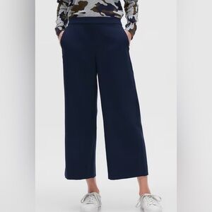 Banana Republic Rowan Wide-Leg Twill Cropped Pants | Navy | Size 20 | NWT